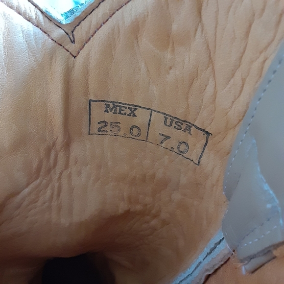 Tan Cream Rogers Boots Cowboy boots, size 7 - Picture 13 of 16